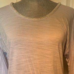 WHBM long sleeve beaded top